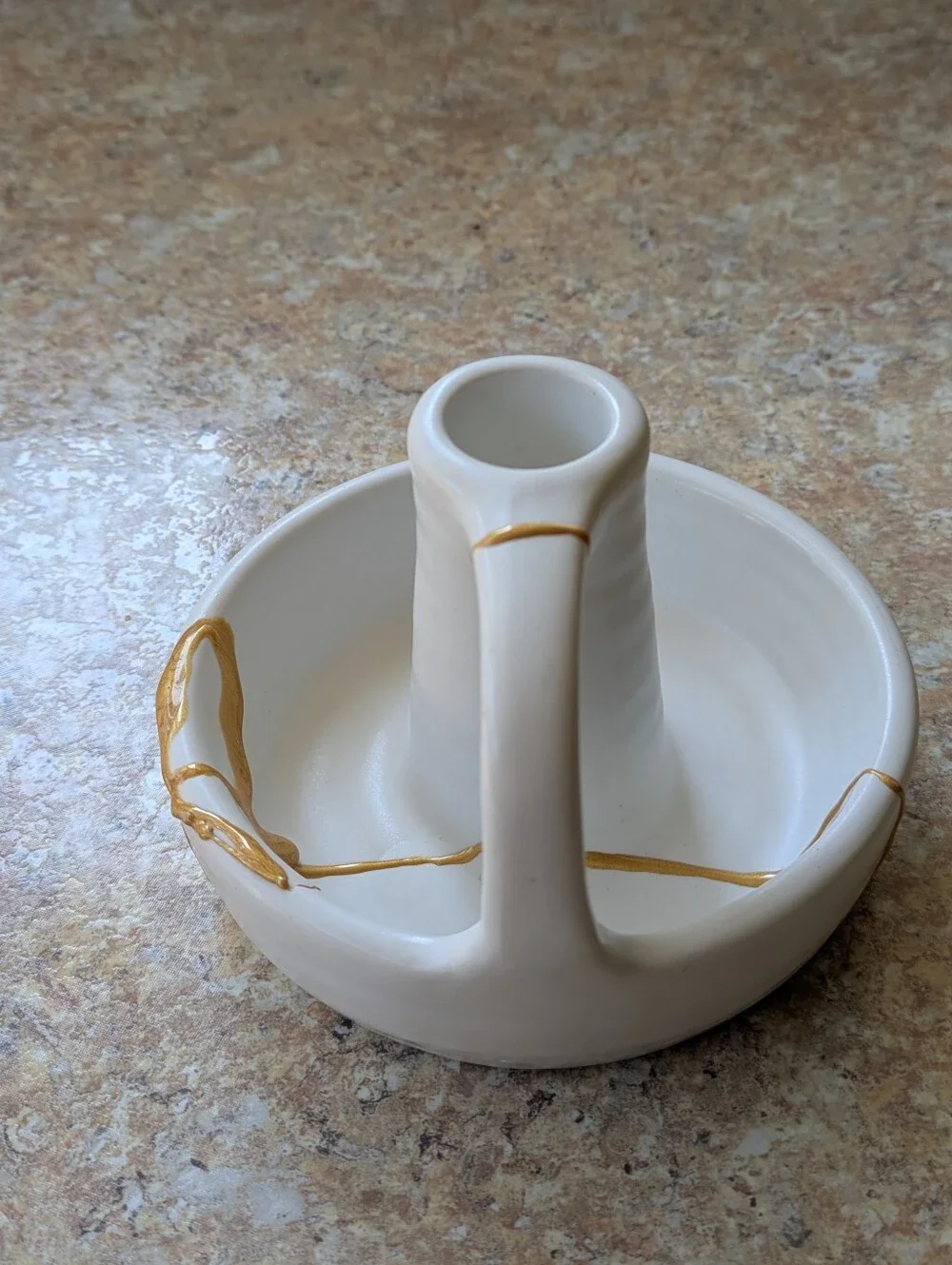 Kintsugi Ceramic Taper Candle Holder